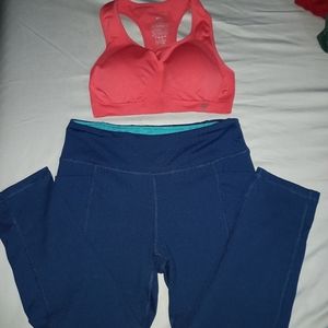 Sports bra and workout pants